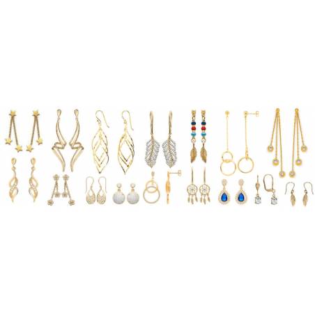 Boucles d'oreilles plaqué or 750